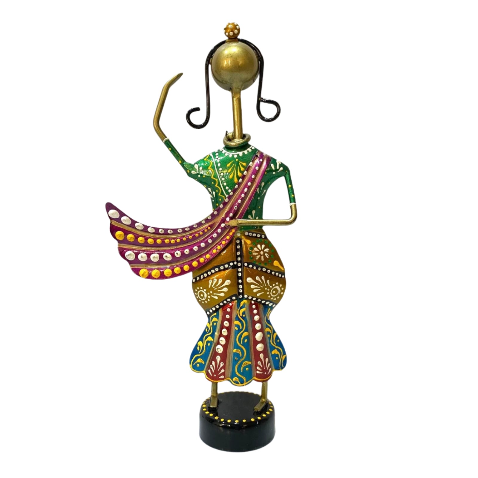 Lady Dancer With Indian Attire Extraordinary Metal Art Creations By Tamrapatra