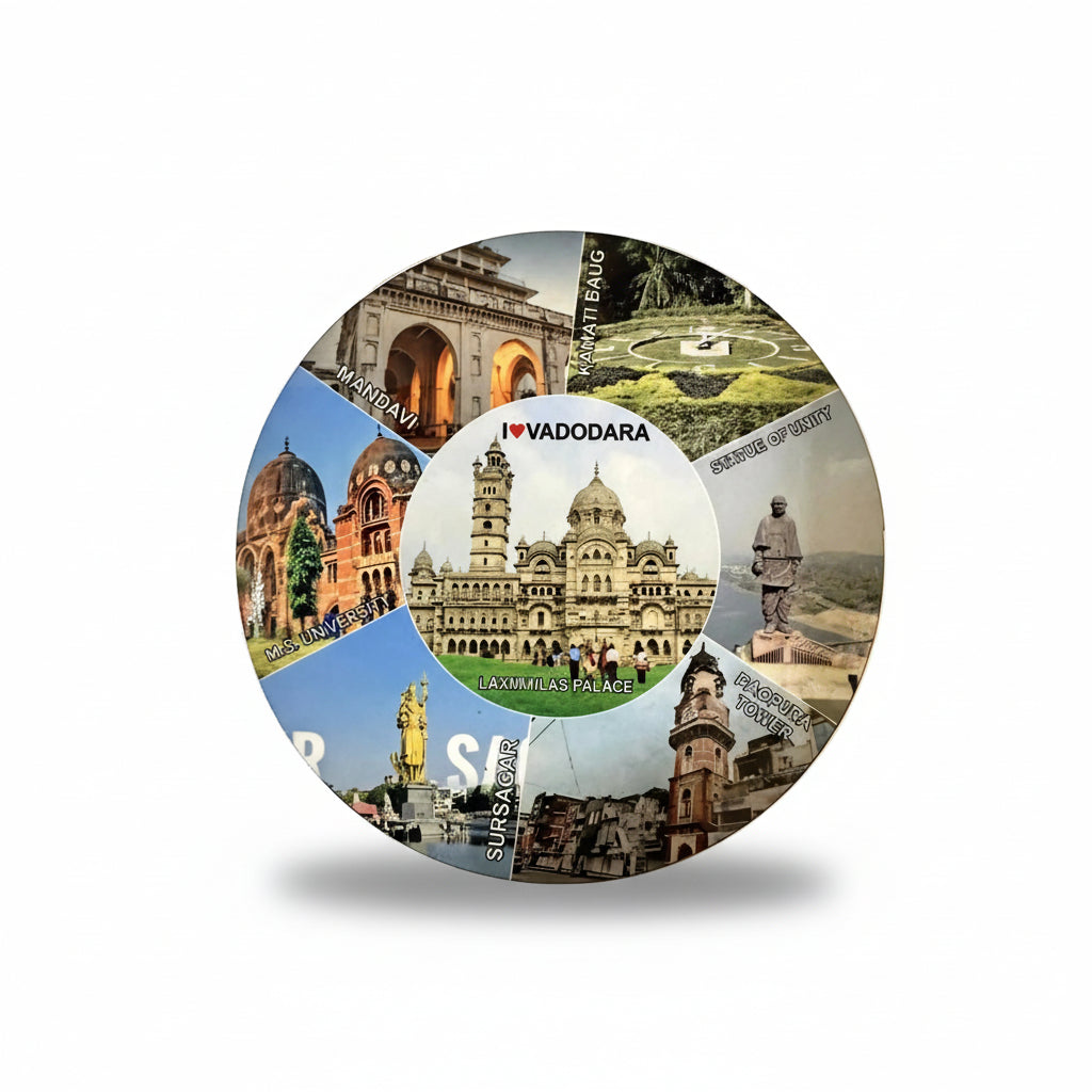 Magnets Souvenir Indian Art Designs In Vadodara City Gujarat India Art From Tamrapatra - Tamrapatra