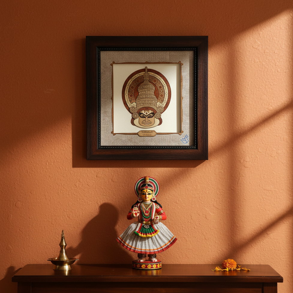 Kathakali Wooden Creation Handcrafted By Local Artisan Designs By Tamrapatra