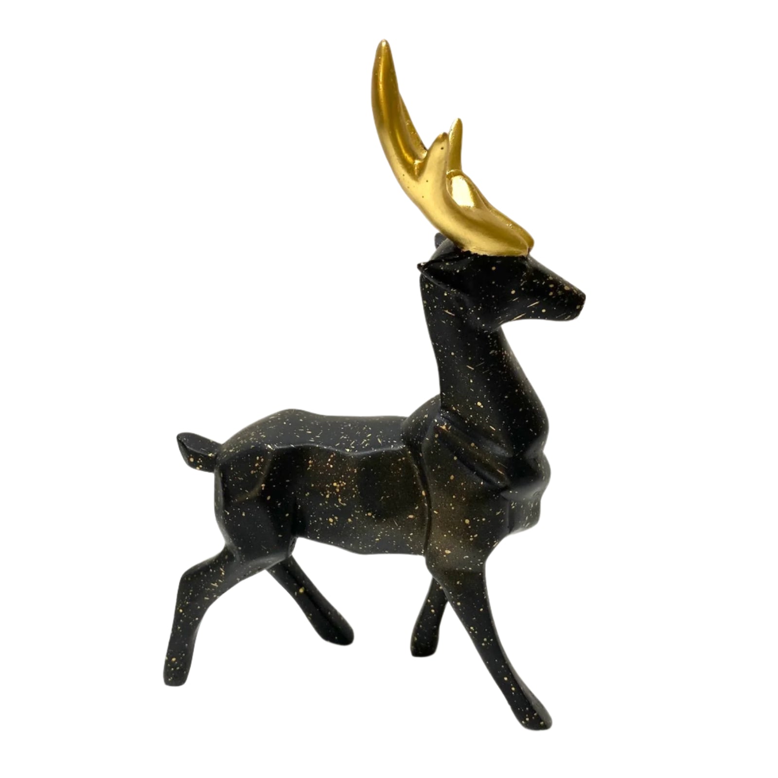 Deer Set Of 2 Showpiece Stand Décor Outstanding Art In Black Green Tamrapatra