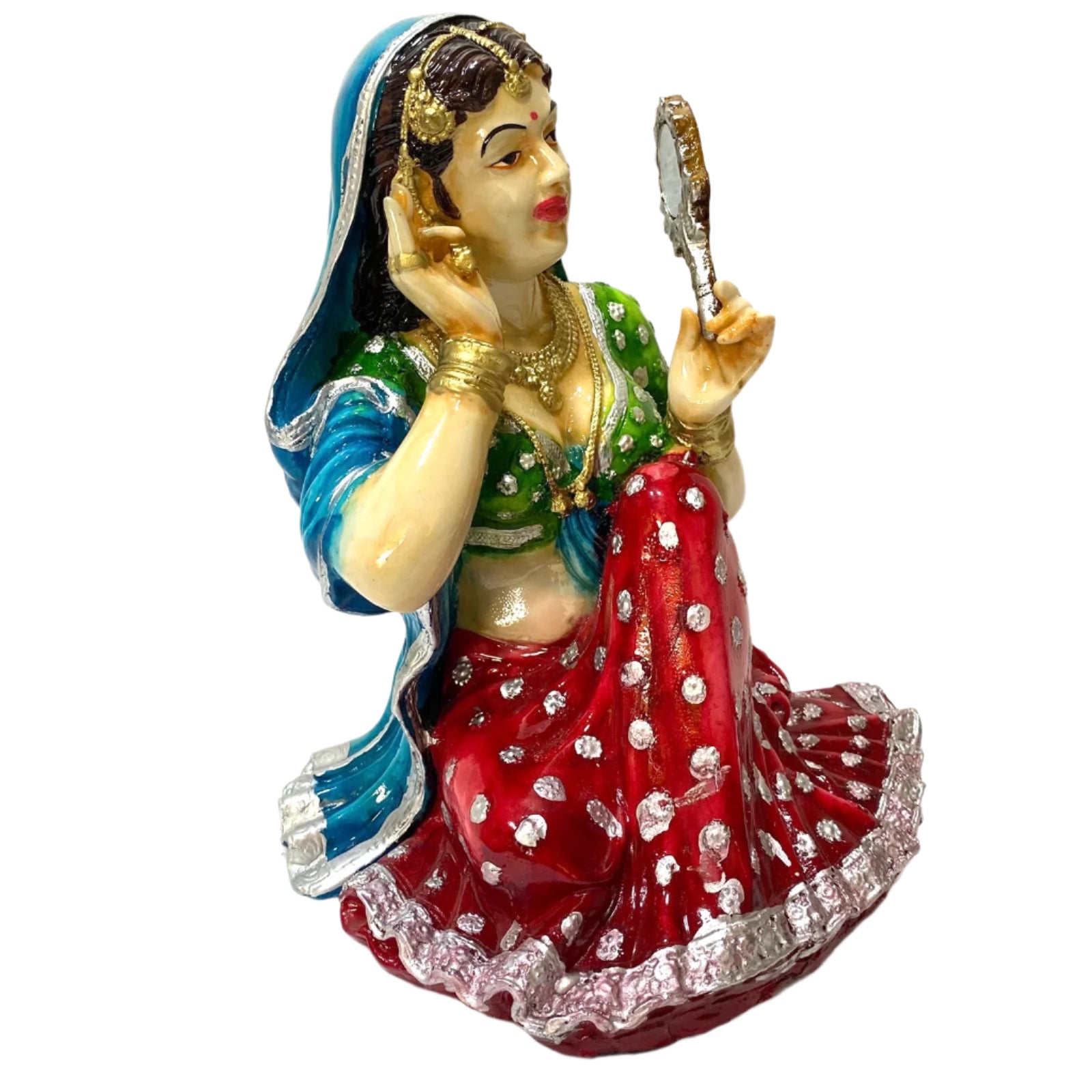 Lady Villager Playing Dholak Traditional Beautiful Art Collectible By Tamrapatra