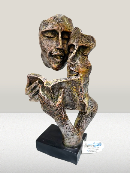 Couple Reading Book Lovers Theme Unique Artifacts Theme Statue By Tamrapatra