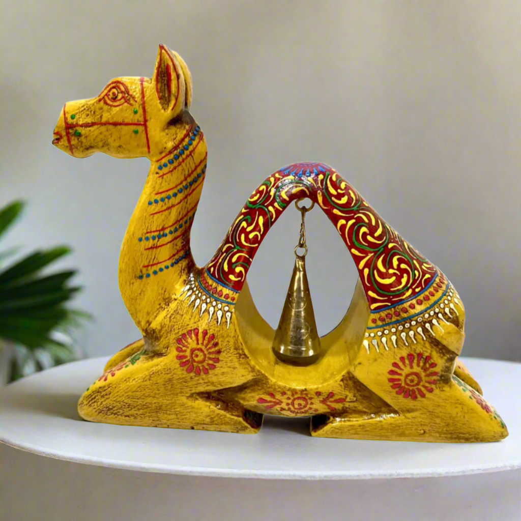 Sitting Camel With Ringing Bell Attractive Showpiece For Your Space Tamrapatra