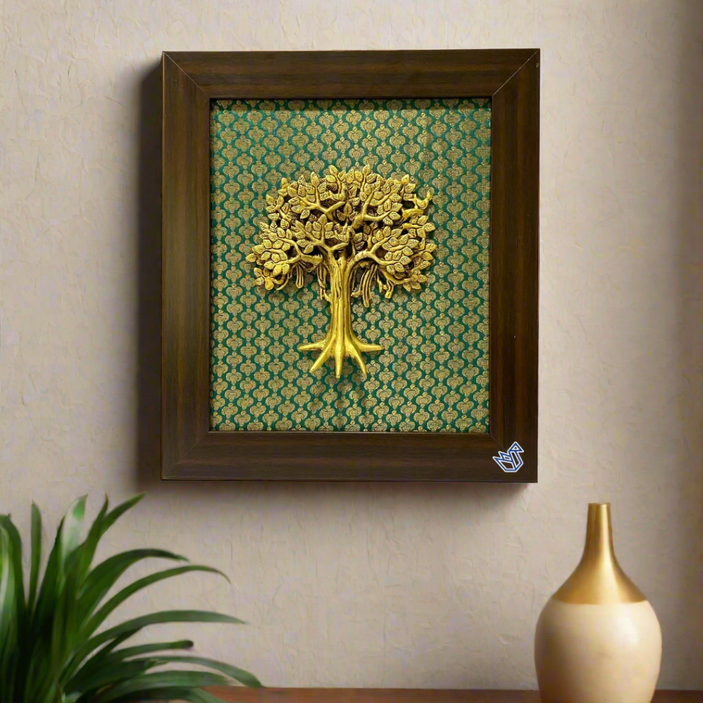 Brass Tree Frame Wall Art Office Home Decor Premium Collection By Tamrapatra