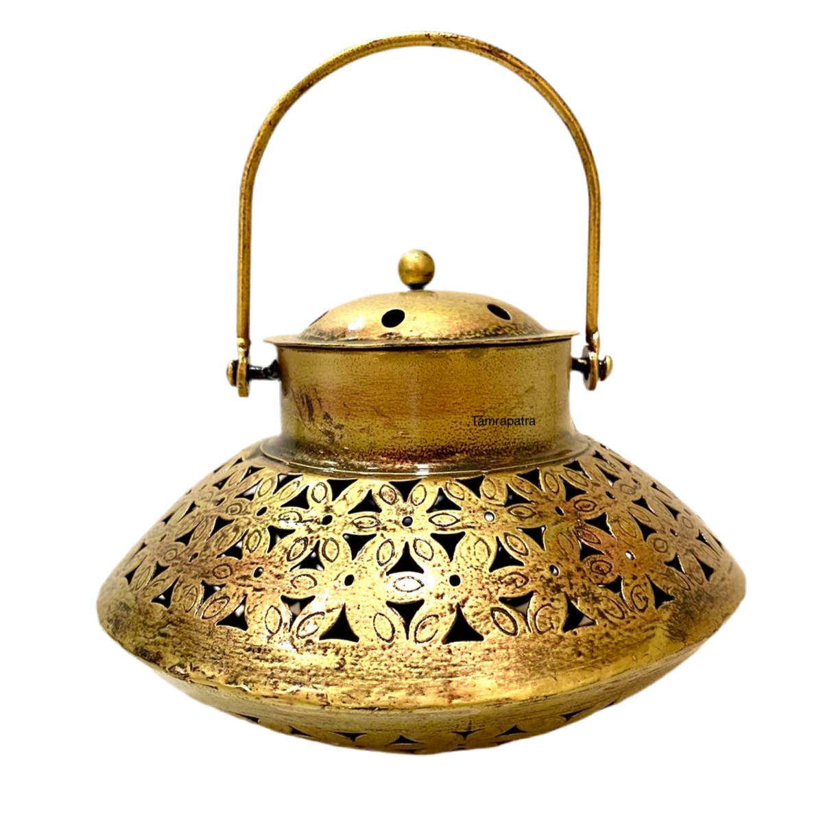 Handi Style Hanging Tea Light Holder Metal Lantern Vintage Art By Tamrapatra - Tamrapatra