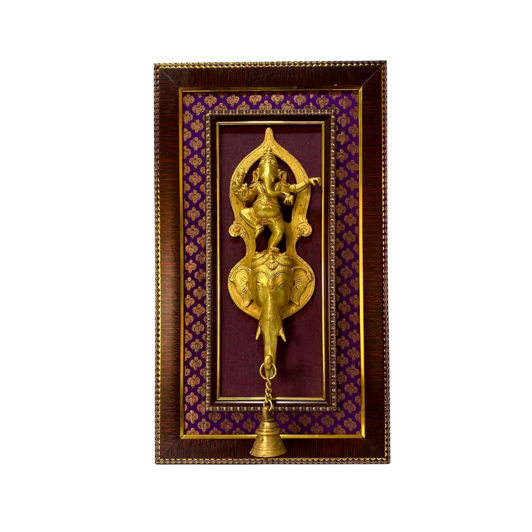Brass Ganesha Elephant Style Frame Home Decoration Corporate By Tamrapatra - Tamrapatra
