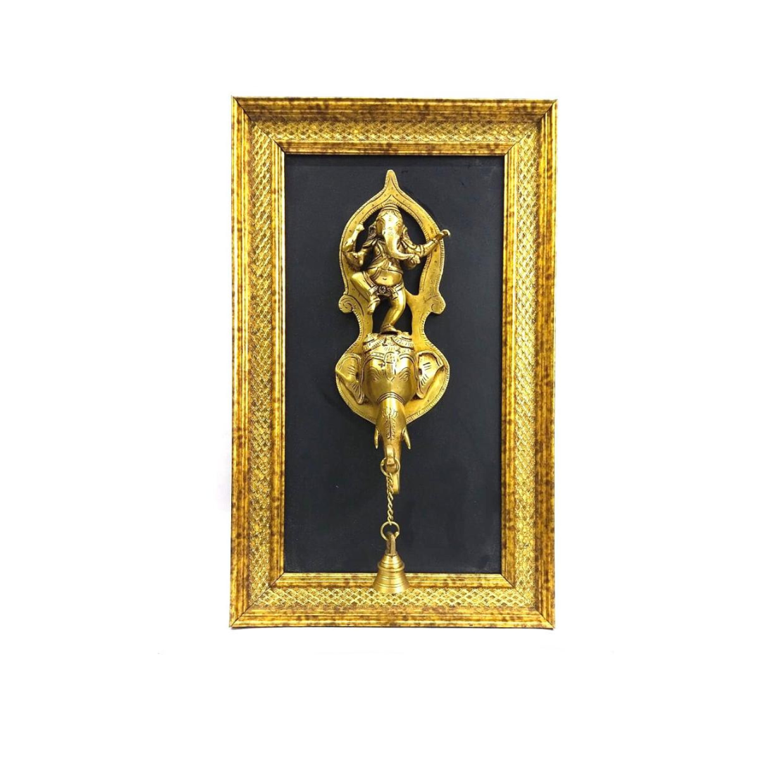 Brass Ganesha Elephant Style Frame Home Decoration Corporate By Tamrapatra - Tamrapatra