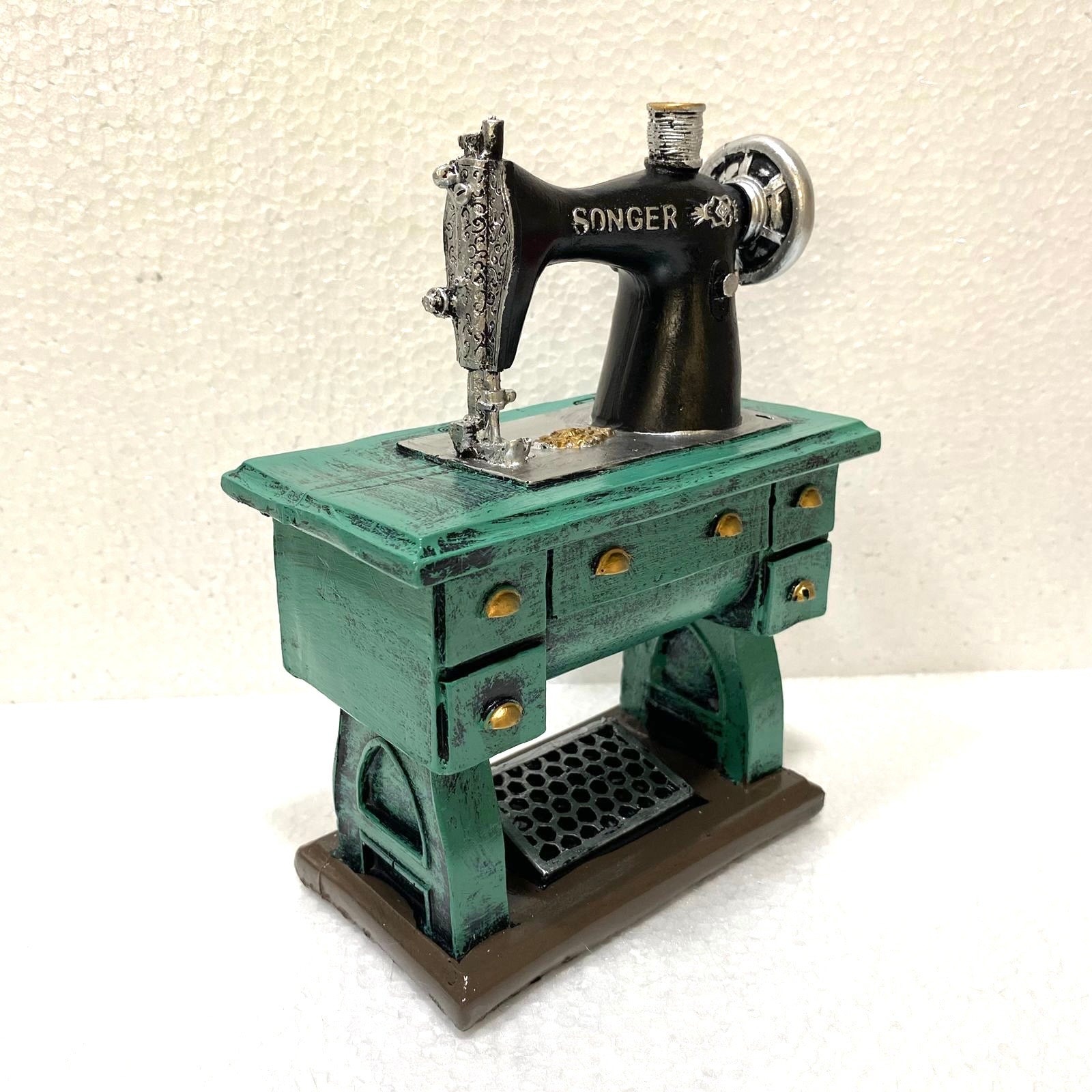 Vintage Replica Of Radio Telephone Sewing Machine Hand Crafted By Tamrapatra