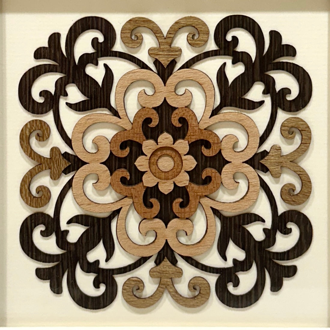 Deco Designer Frames Excellent Quality Artwork 3D Wooden Table Top Tamrapatra