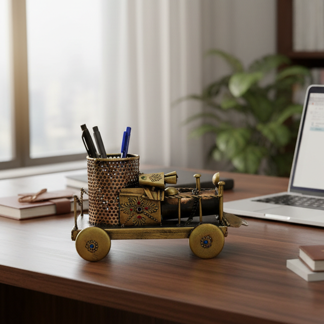 Engine Pen Utility Holder Metal Crafts Complete Range Of Corporate Tamrapatra - Tamrapatra