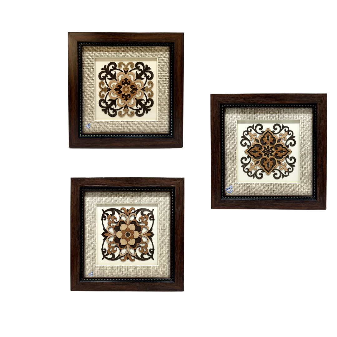 Deco Designer Frames Excellent Quality Artwork 3D Wooden Table Top Tamrapatra