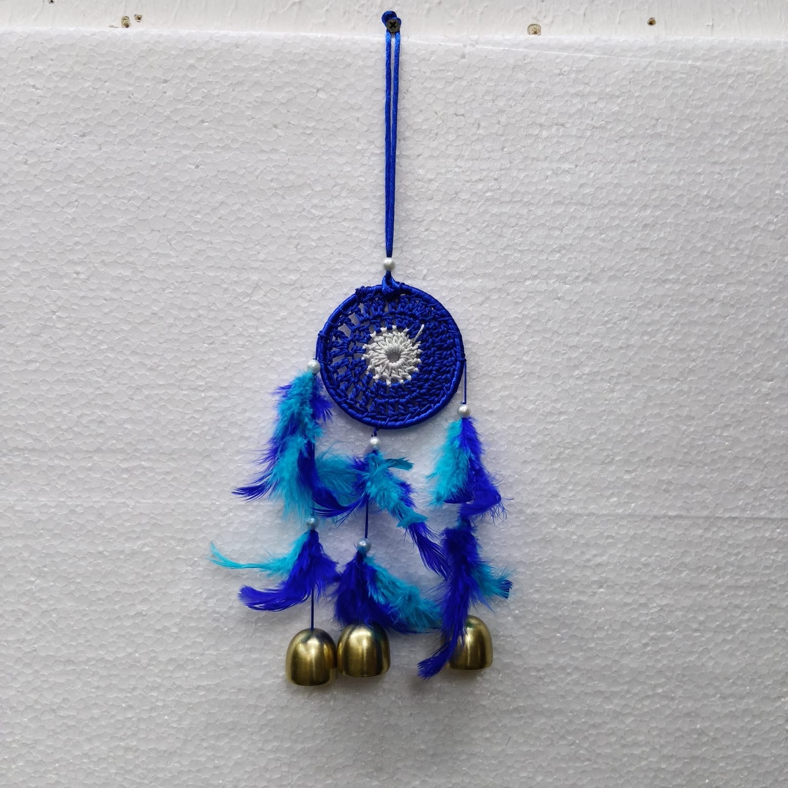 Dream Catcher With Metal Bells Handcrafted Charms Hangings By Tamrapatra