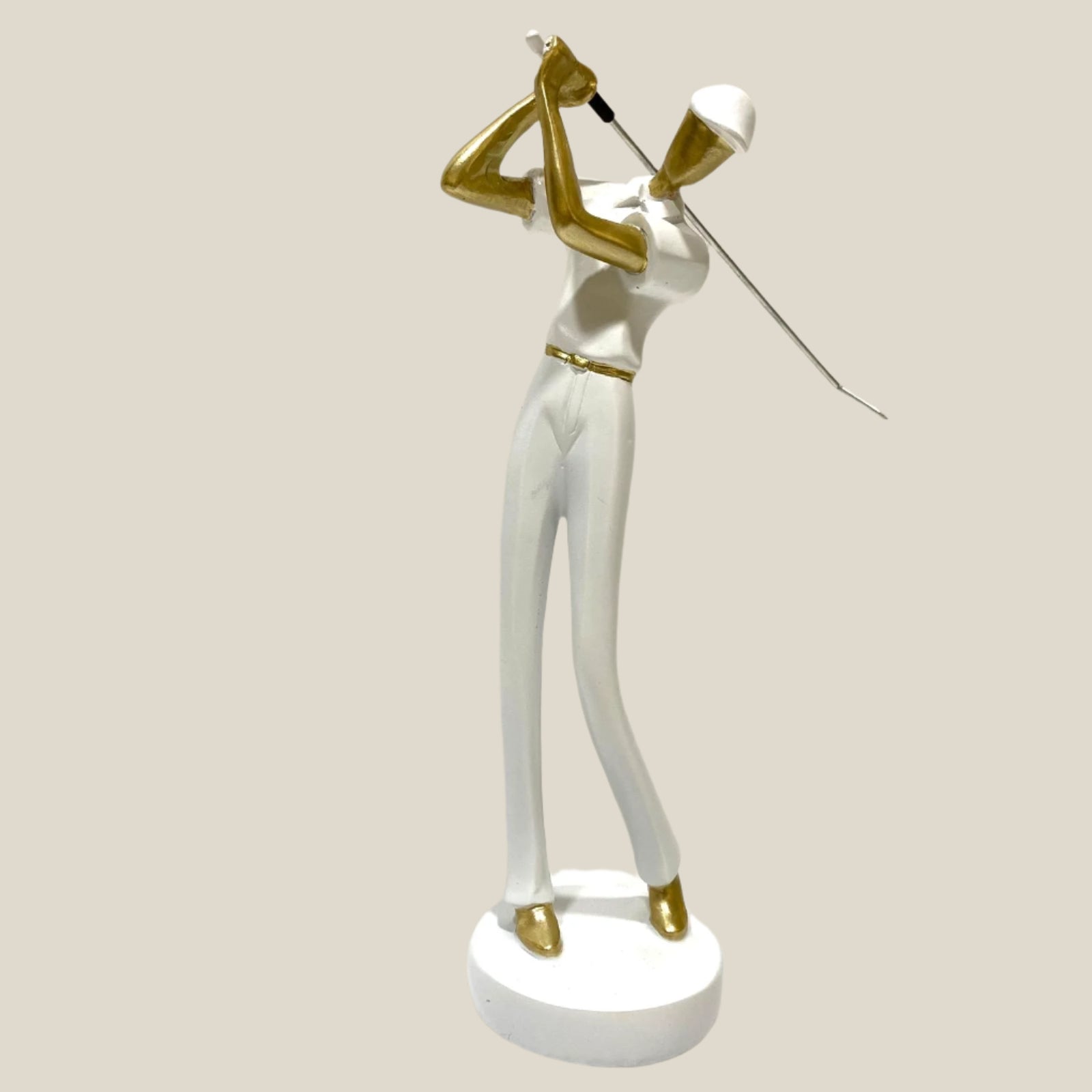 Modern Art Golf Playing Human Figure In Modern Showpiece From Tamrapatra