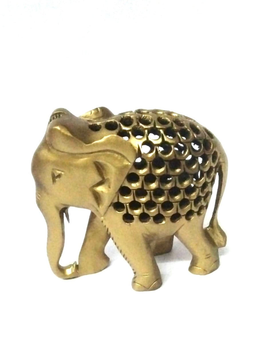 Lacquer Finished Wooden Carved Elephants In Exclusive Souvenir Tamrapatra