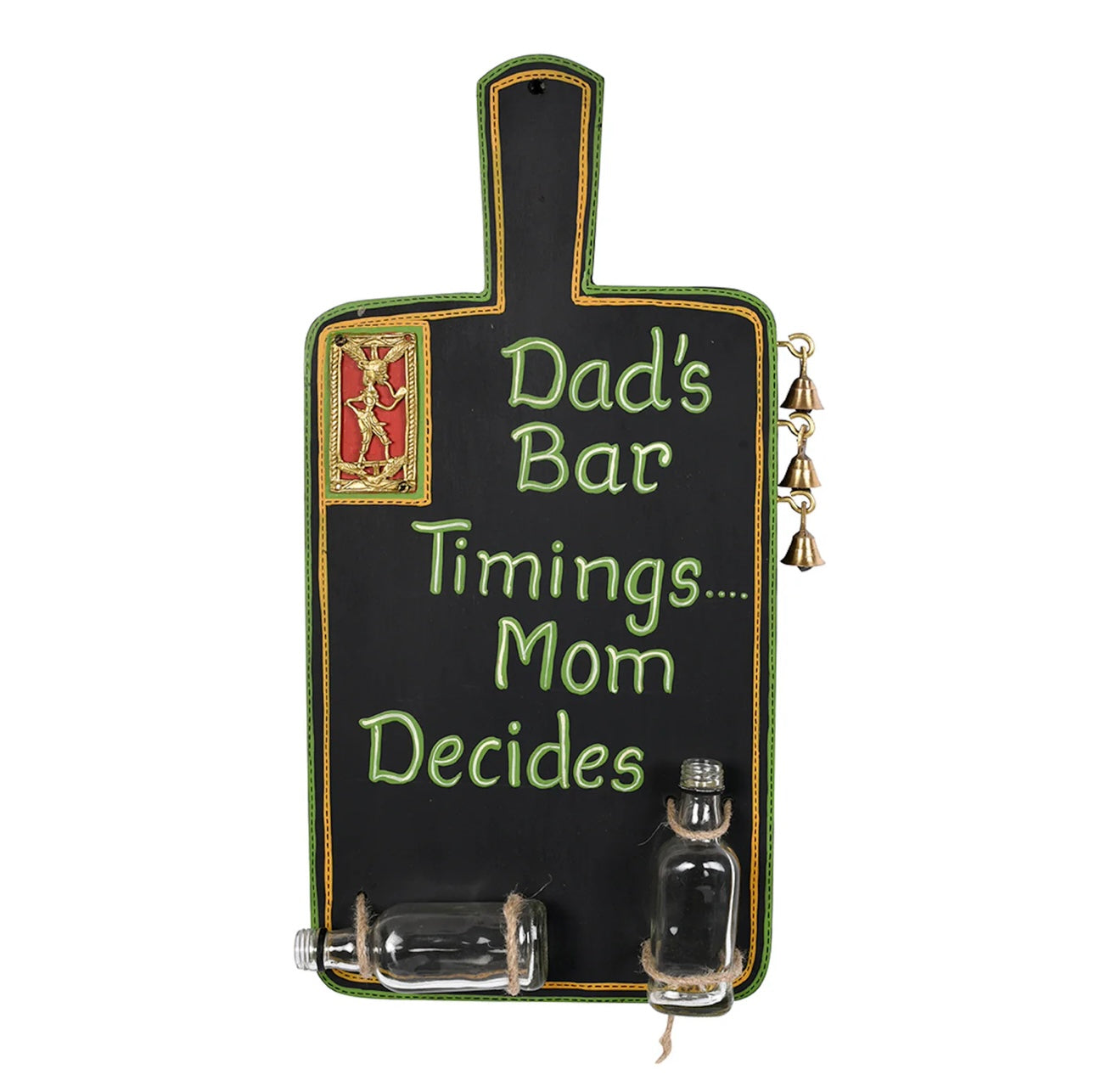 Dad's Bar Timings Mom Decides Quirky Wall Decorative Panel Only By Tamrapatra