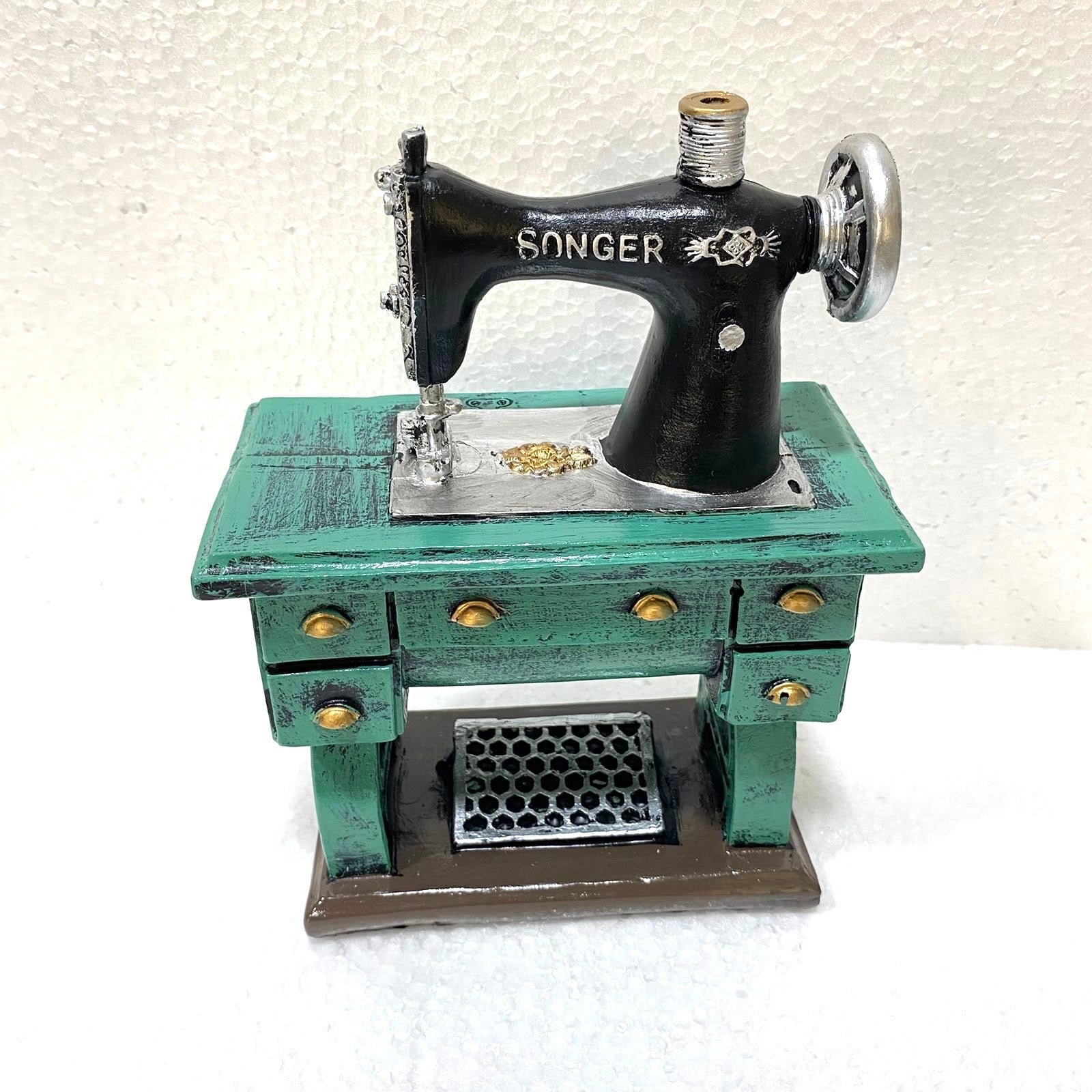Vintage Replica Of Radio Telephone Sewing Machine Hand Crafted By Tamrapatra