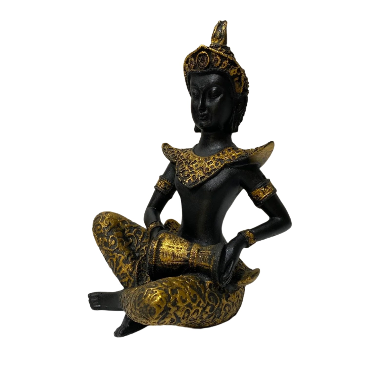 Modern Musicians Lady In Black Gold Holding Instruments Set Of 3 At Tamrapatra