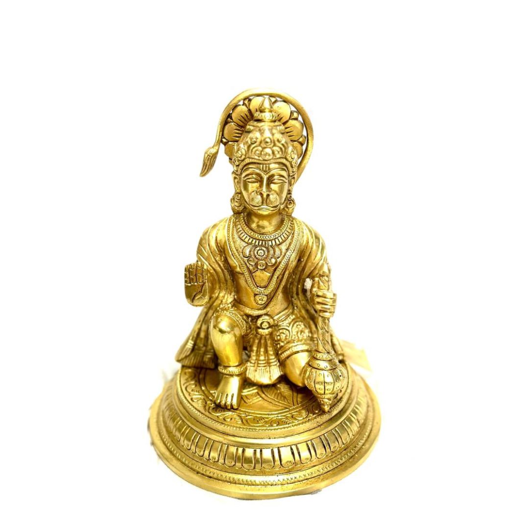 Lord Hanuman Mighty Brass Statue Ardent Devotee Of Lord Rama By Tamrapatra