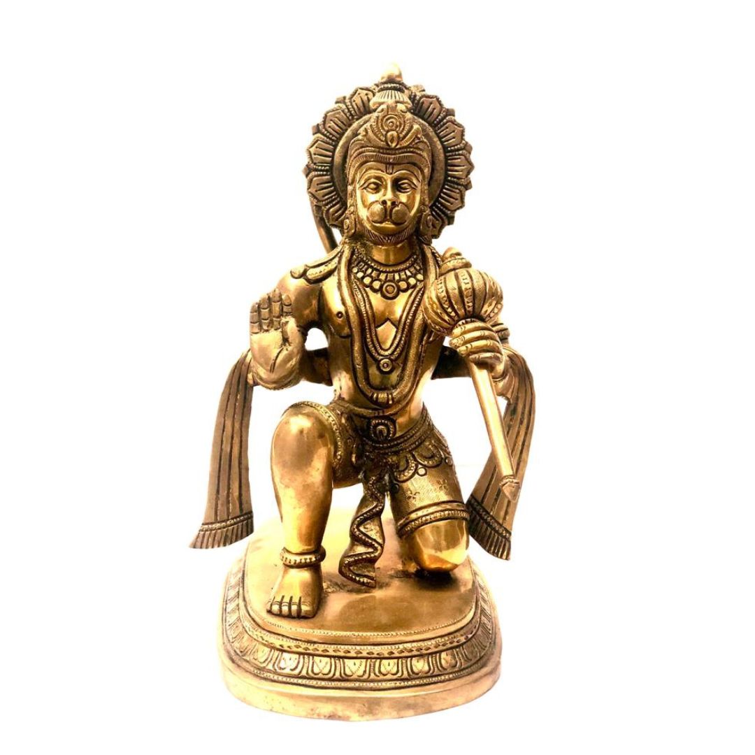 Lord Hanuman Mighty Brass Statue Ardent Devotee Of Lord Rama By Tamrapatra