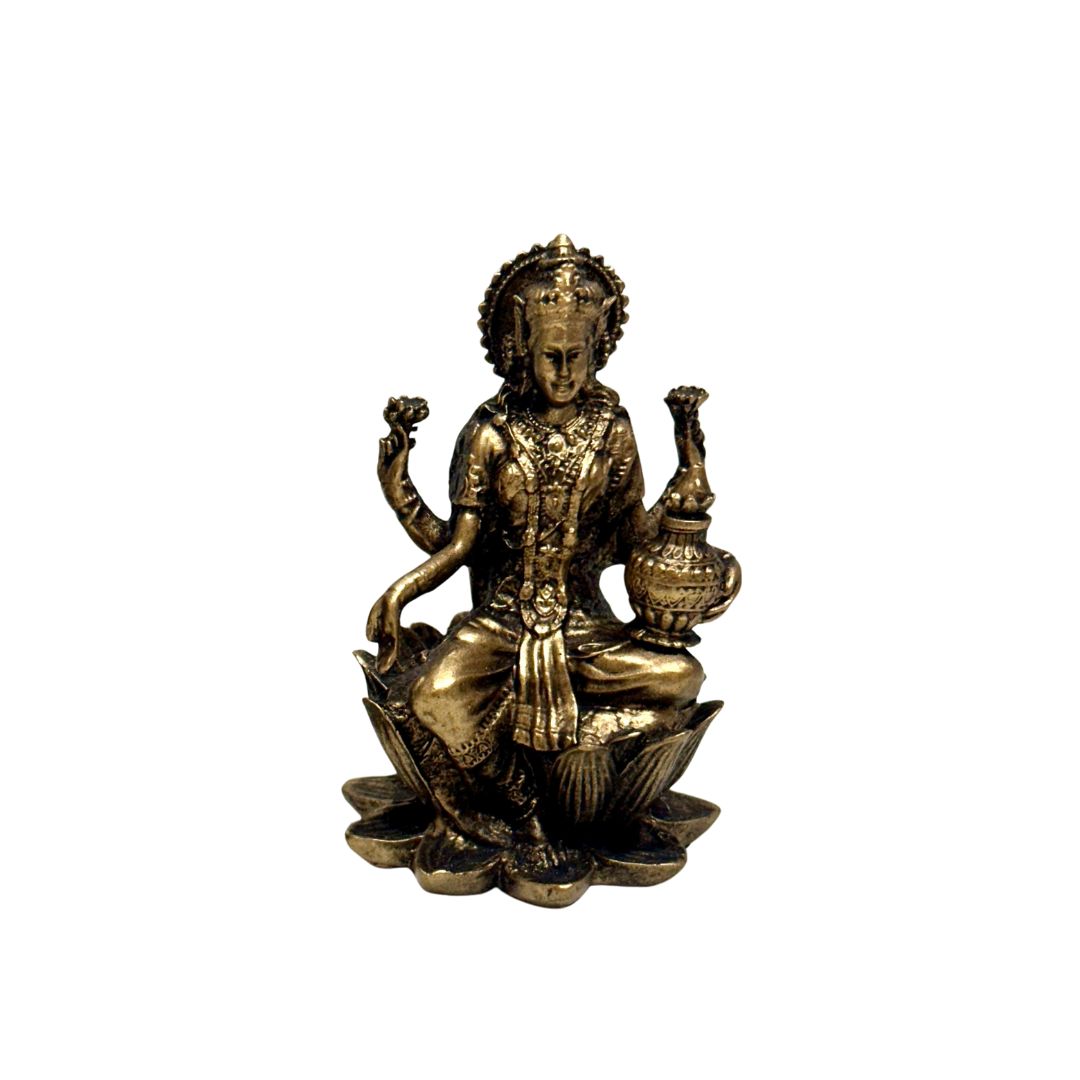 Premium Lord Ganesh Lakshmi Cold Cast Bronze Collectible Set Of 2 By Tamrapatra