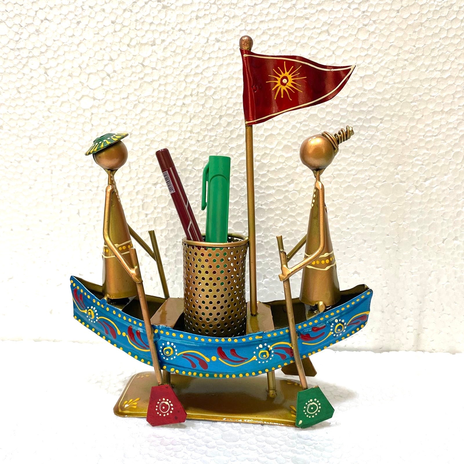 Couple On Sailing Boat Unique Metal Creations With Holder Utility From Tamrapatra