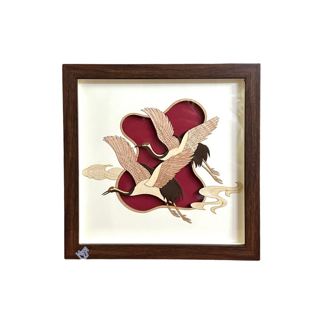 Birds Design Wooden Artwork Frame Designed Wall Décor From Tamrapatra