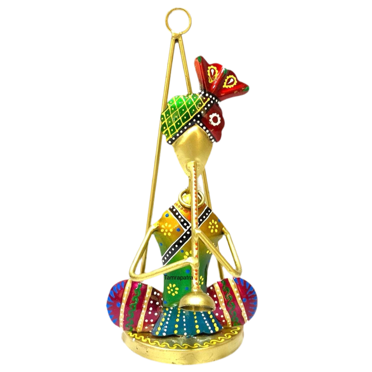 Hanging Musician Colorful Metal Crafts Playing Various Instruments By Tamrapatra