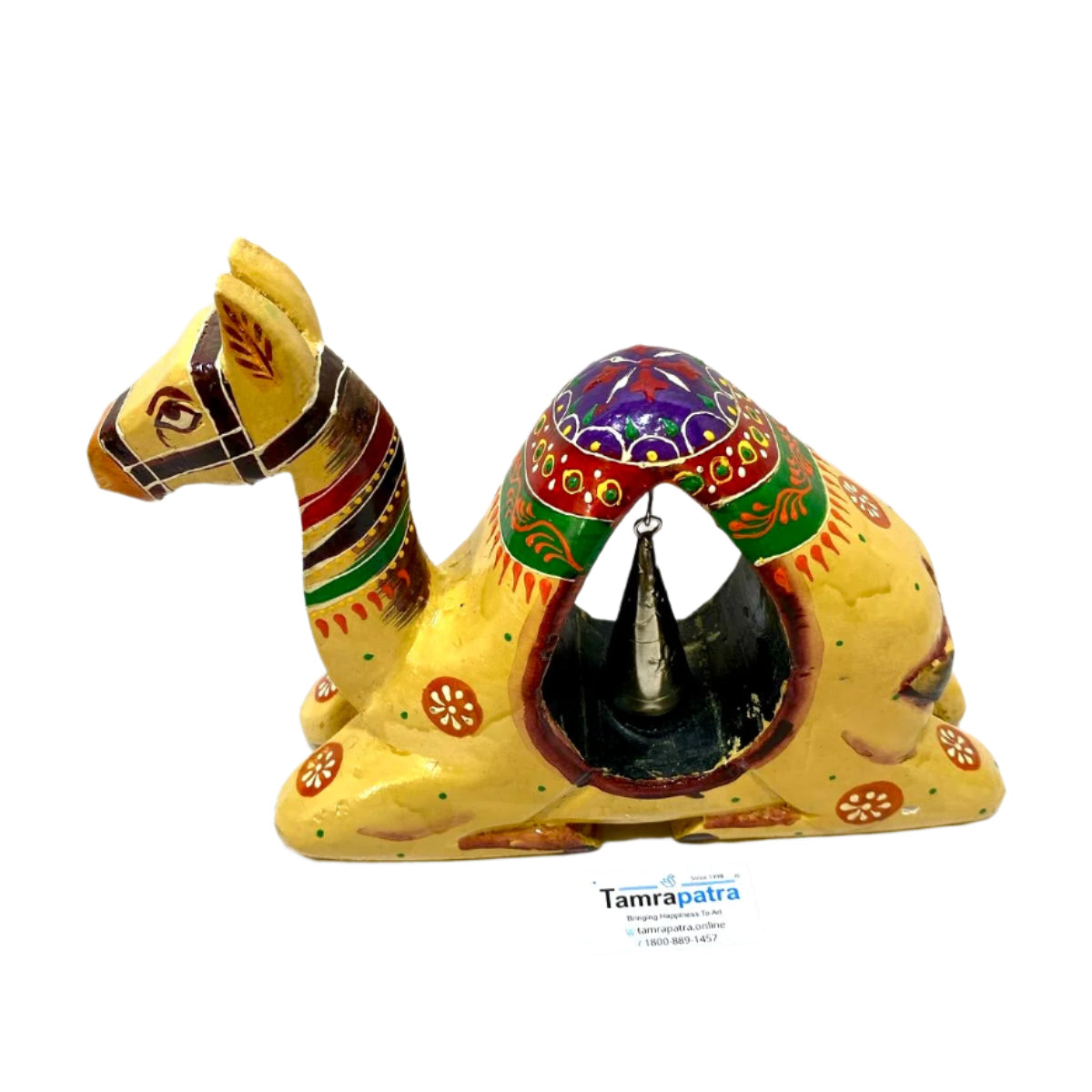 Sitting Camel With Ringing Bell Attractive Showpiece For Your Space Tamrapatra
