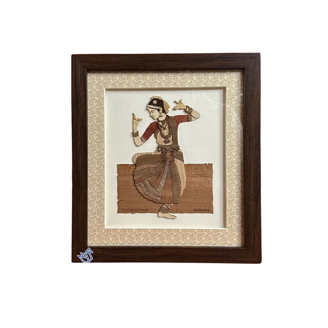 Kathak Bharatnatyam Kathakali Indian Dancer Carved From Wood Tamrapatra