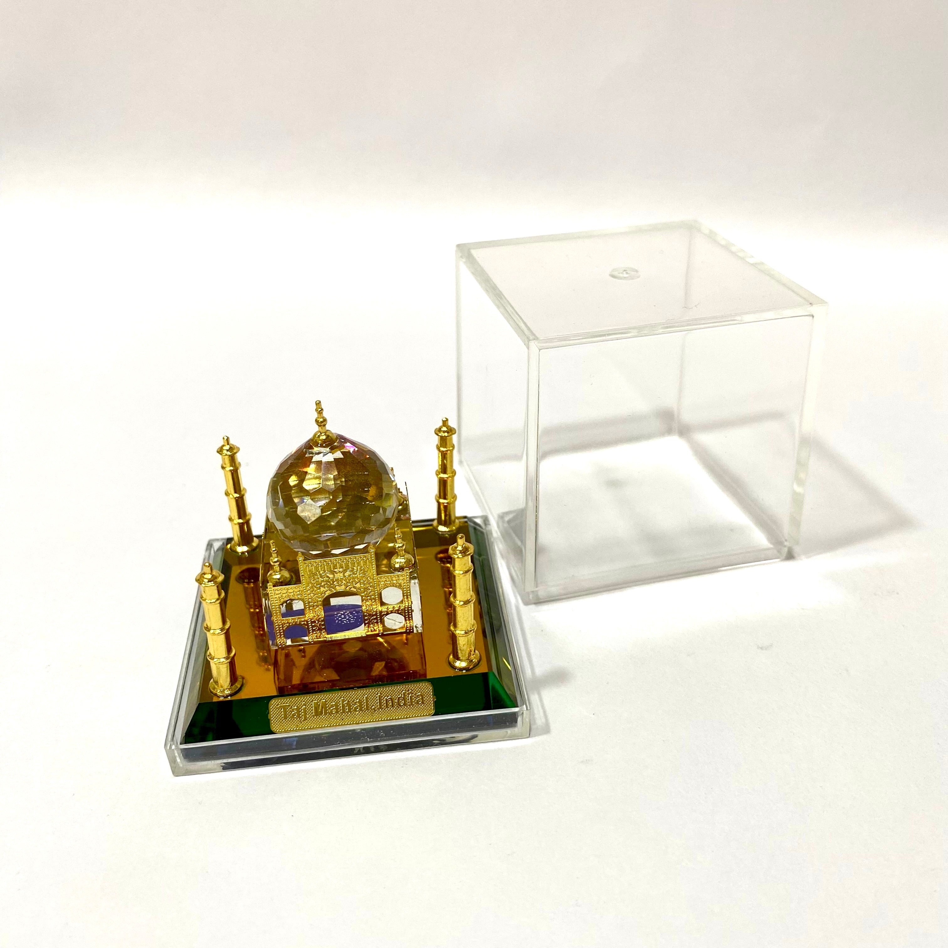 Taj Mahal Glass In Enclosed Acrylic Souvenir Attractive Gifts From Tamrapatra