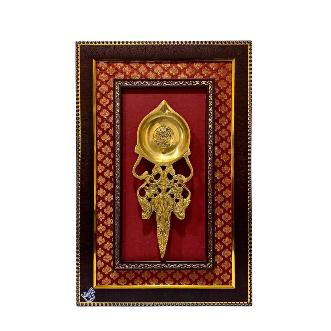 Handcrafted Brass Spoon Diya In Dazzling Frame Styled & Finish From Tamrapatra