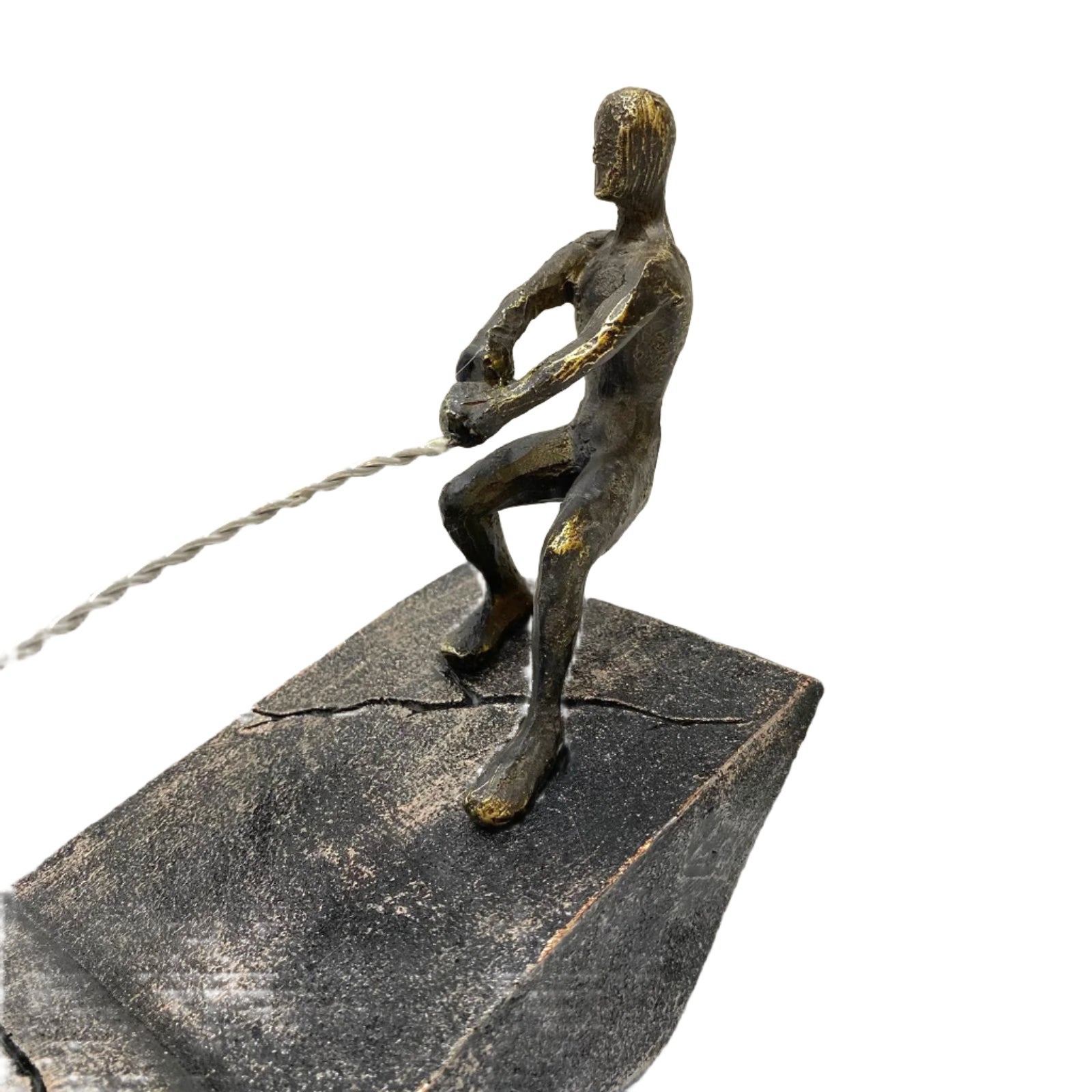 Unique Formation Of Man With Rock Modern Showpiece Décor By Tamrapatra