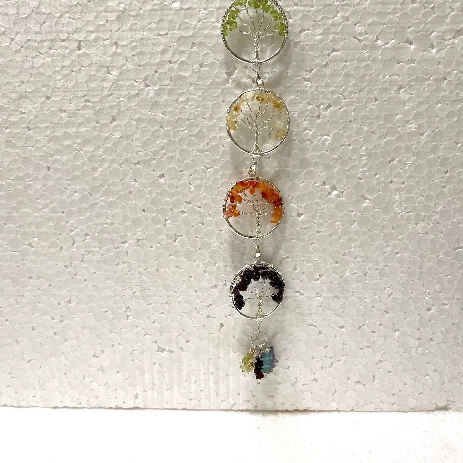 7 Chakra Rings Hanging For Spiritual Decoration Home Office By Tamrapatra