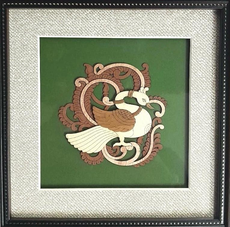 New Swan Wooden 3D Artistic Frames Hangings Exclusively By Tamrapatra