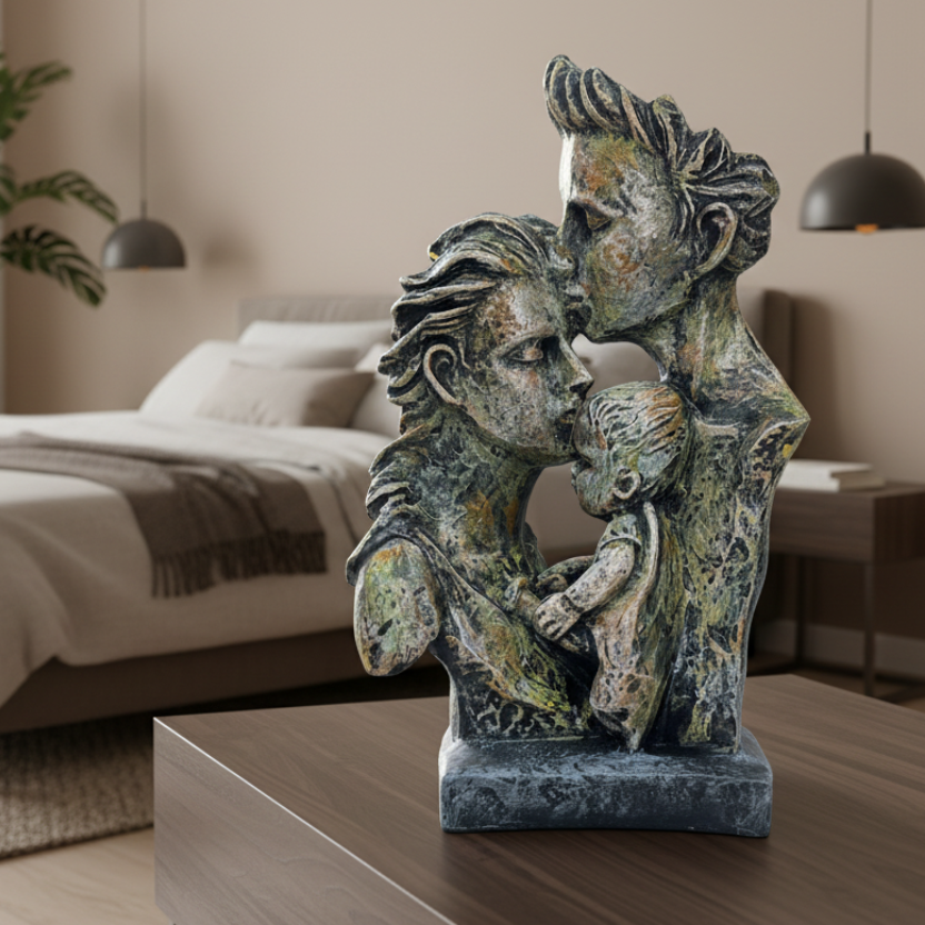 Family Sculpture Bedroom Side Table Ideas New Home Gifting's From Tamrapatra - Tamrapatra