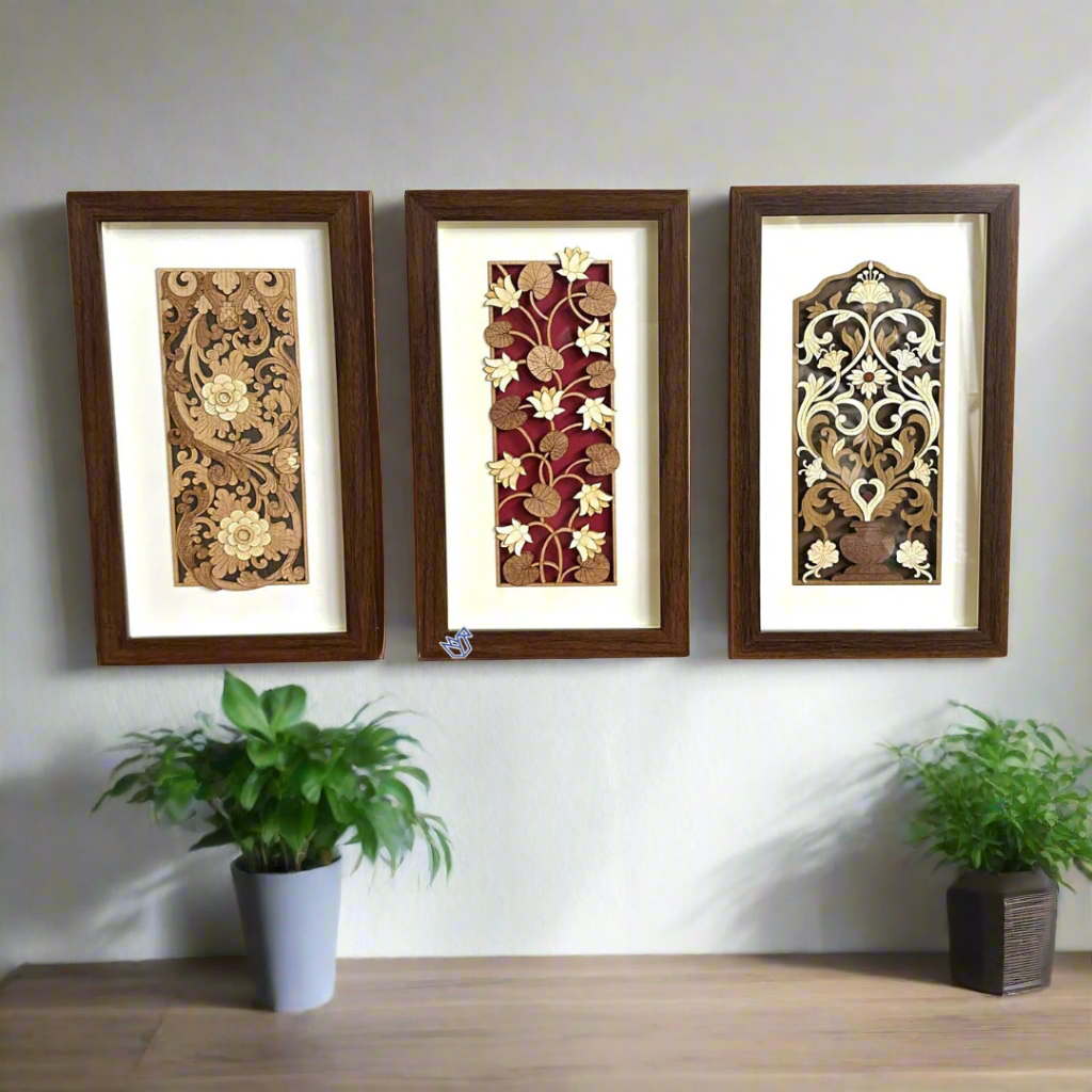 Creative Floral Climber Wooden Craftsmanship Home Décor Hangings Tamrapatra
