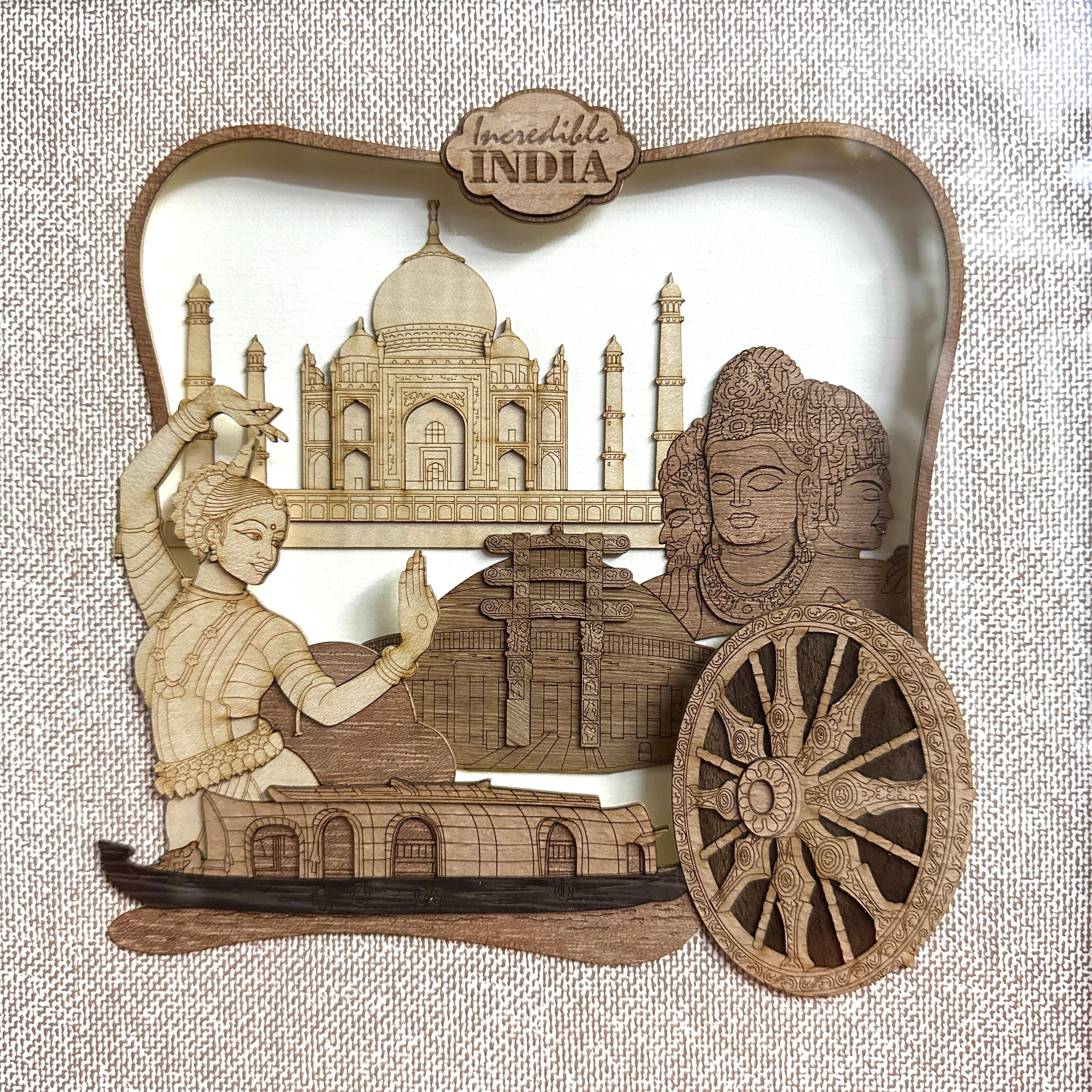 Incredible India Made With Natural Textured Wood Corporate Frames At Tamrapatra