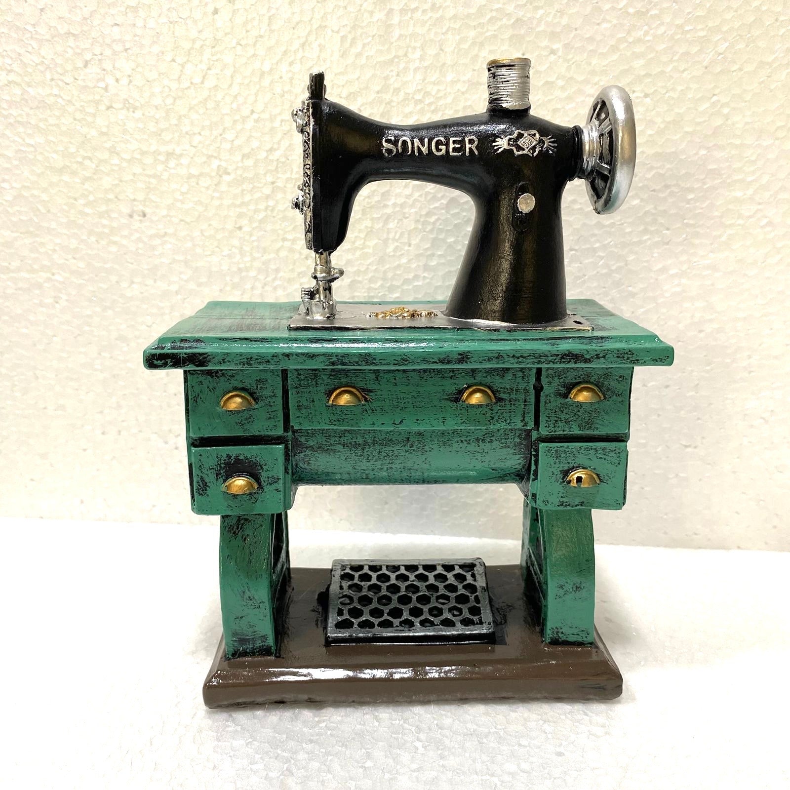 Vintage Replica Of Radio Telephone Sewing Machine Hand Crafted By Tamrapatra