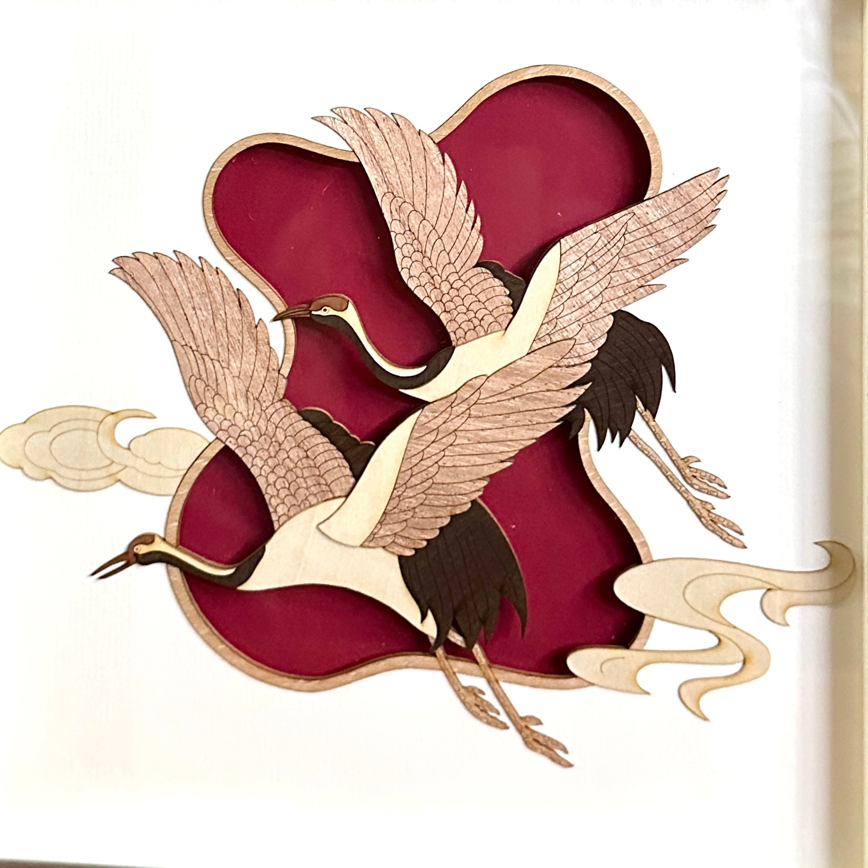 Birds Design Wooden Artwork Frame Designed Wall Décor From Tamrapatra