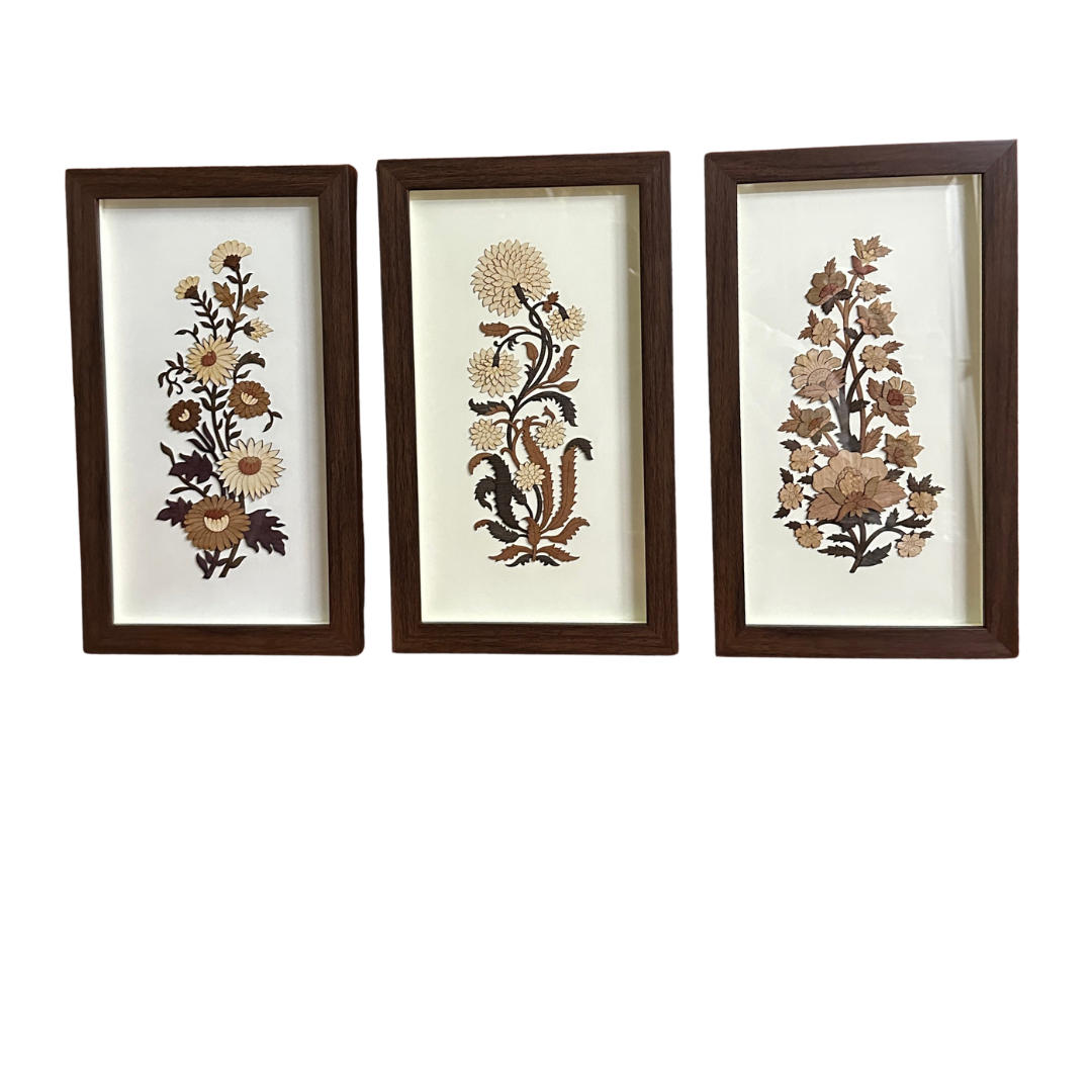 Floral Theme With Detailed Craftmanship Of Marquetry Exclusively By Tamrapatra