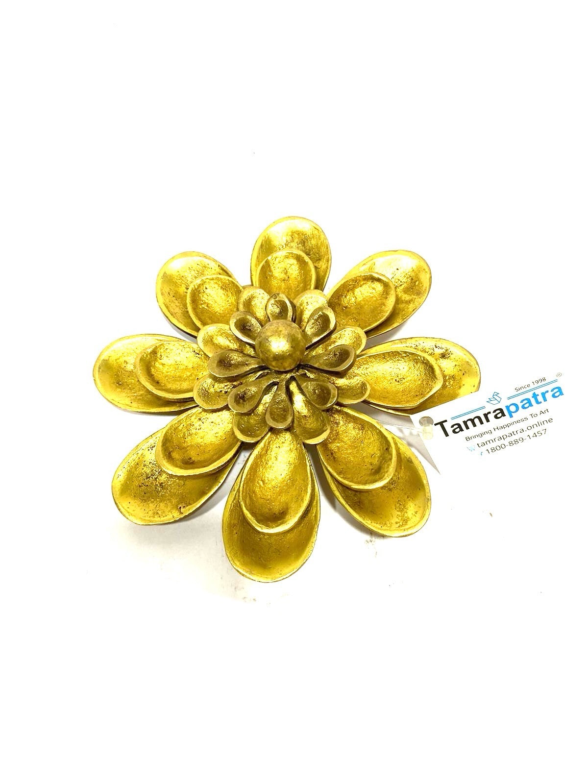 Brass Decoration Handmade Luxurious Display With Floral Design Tamrapatra