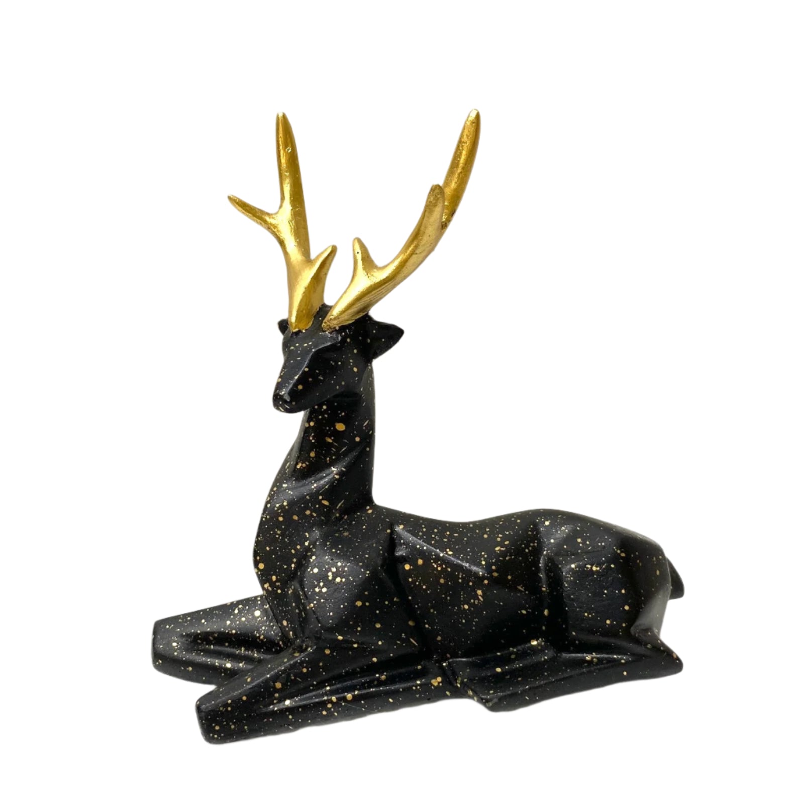 Deer Set Of 2 Showpiece Stand Décor Outstanding Art In Black Green Tamrapatra