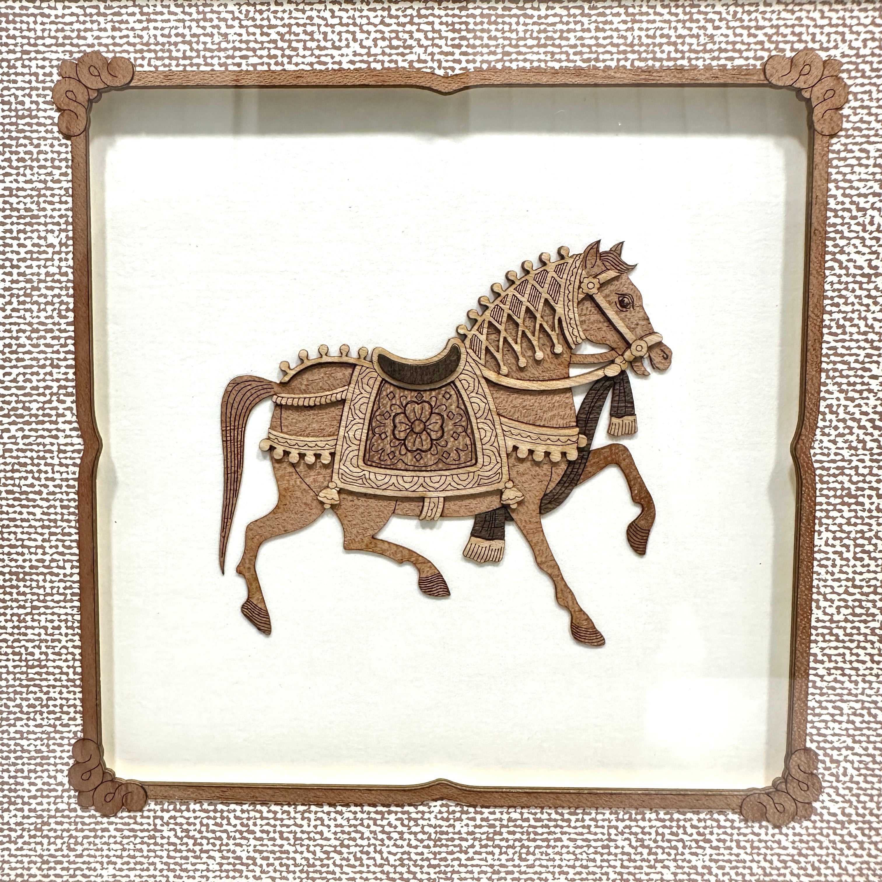 Wooden Animals Depiction Frame Exclusive Artware Available At Tamrapatra