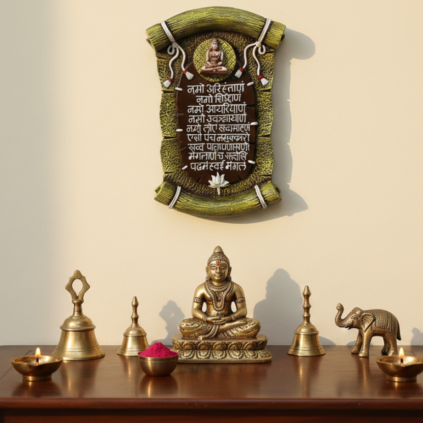 Exclusive Colorful Resin Art Wall Hanging Navkar Mantra Jain Gifts Now At Tamrapatra