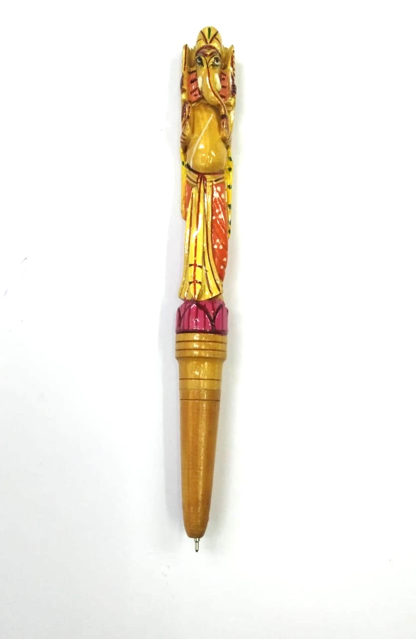 Royal Wooden Pen With Hand Painting Various Design Indian Artisans By Tamrapatra