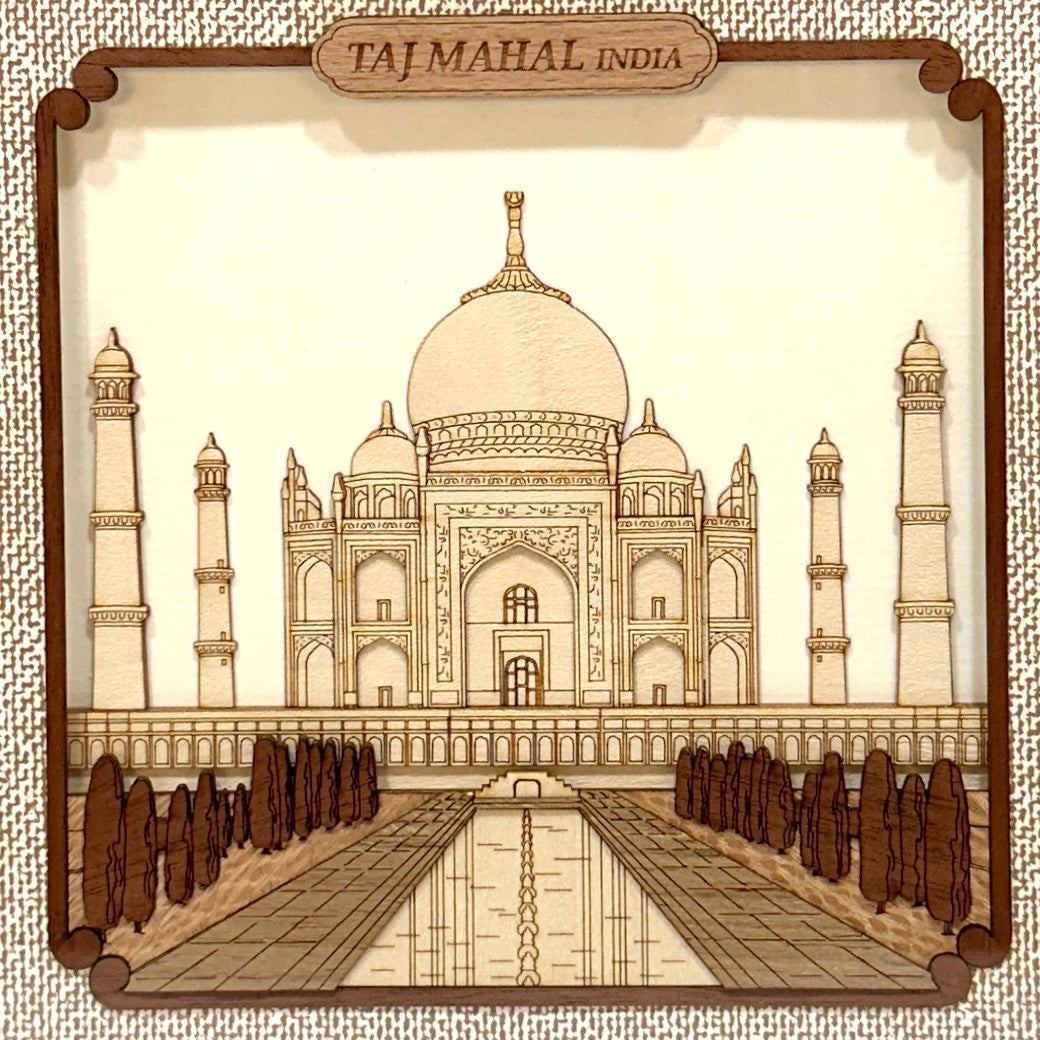 Majestic Taj Mahal Hawa Mahal Artistic Creation Of Natural Woods Now At Tamrapatra