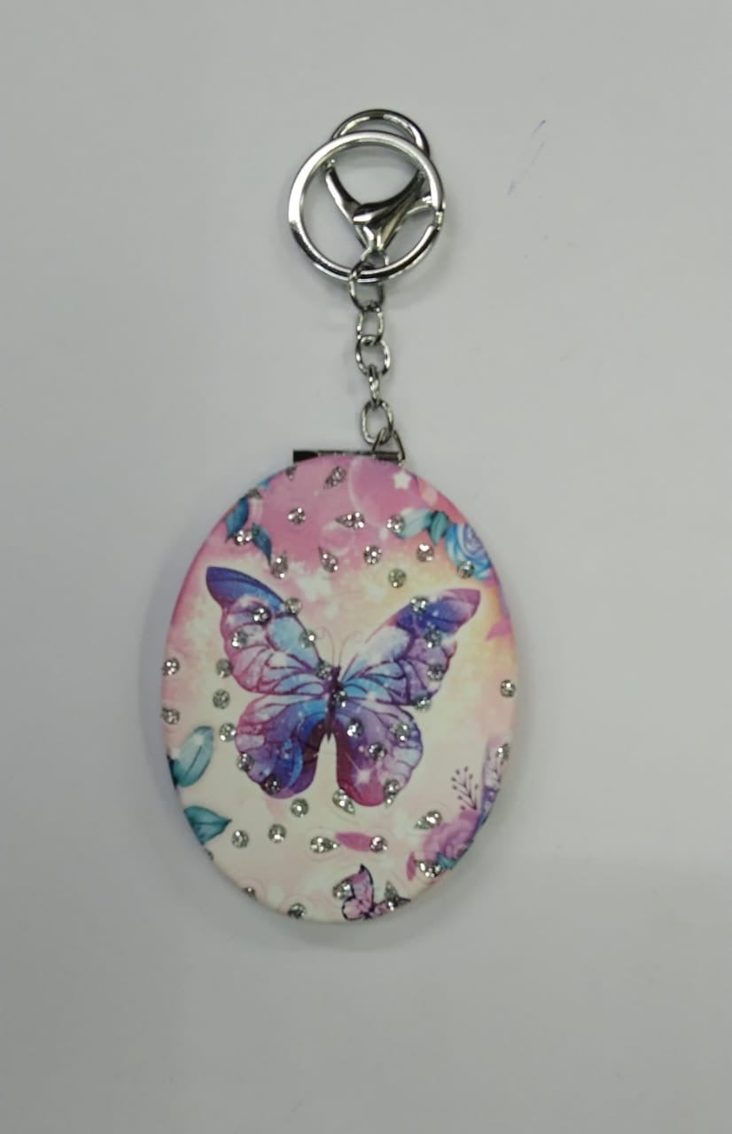 Fancy Mirror Keychains With Creative Designs Gifts Pocket Edition By Tamrapatra