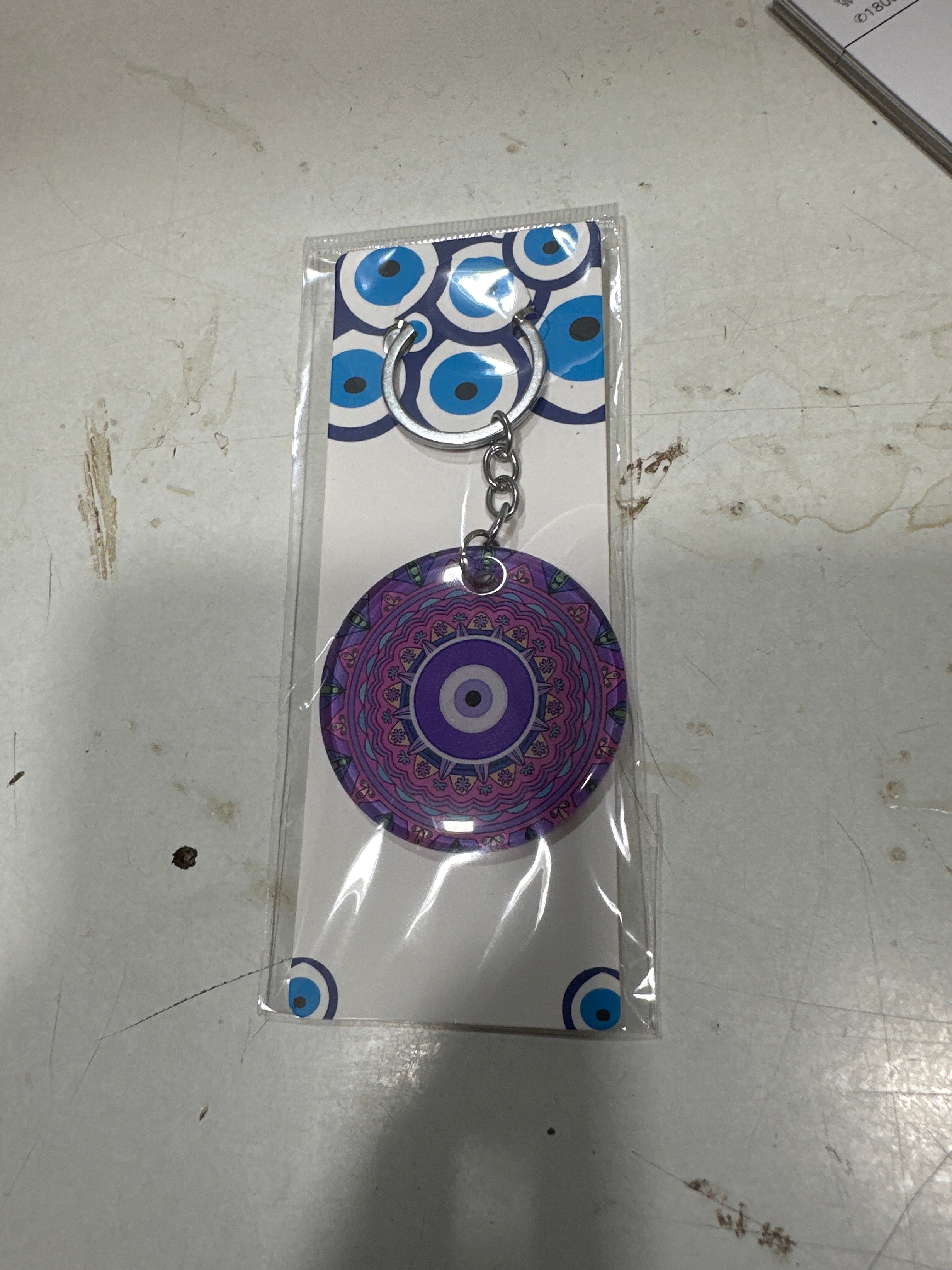 Round Evil Eye Keychains In Various Designs Handmade Gifts By Tamrapatra