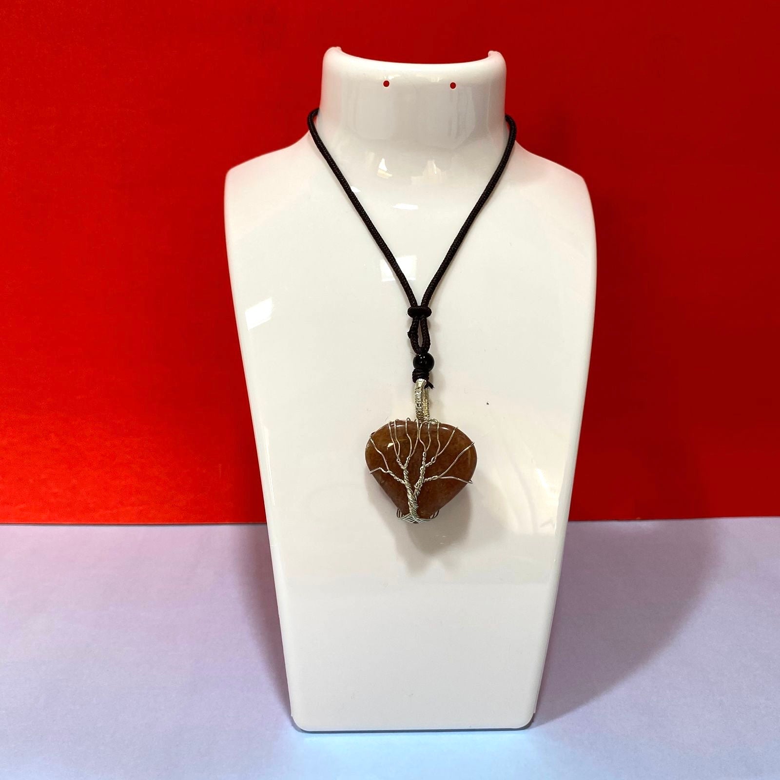 Necklace Designed With Heart Shaped Natural Stone Handpicked By Tamrapatra