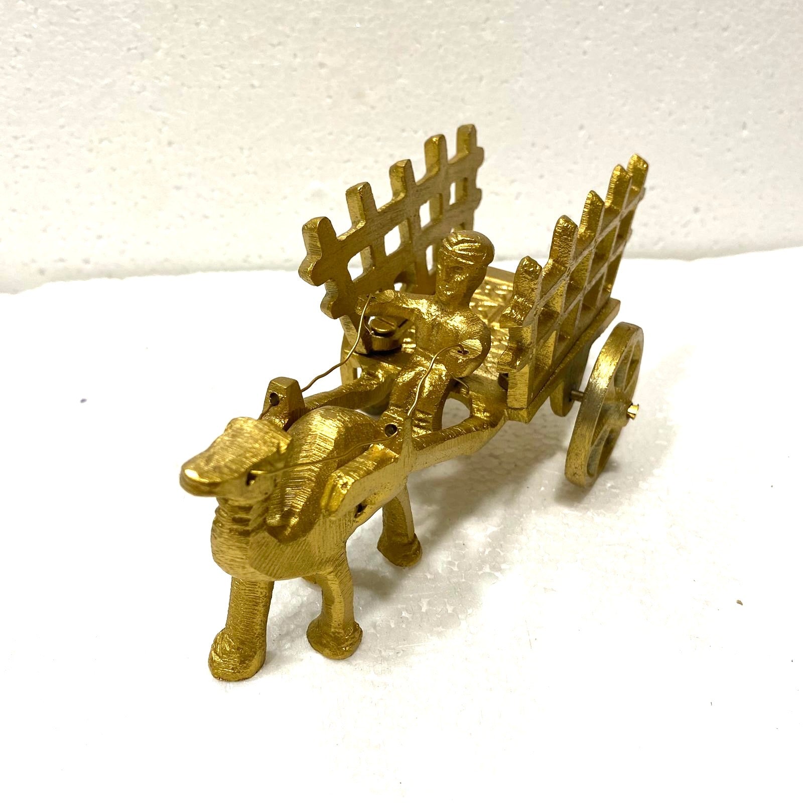 Camel Cart Golden Shade on Metal Handcrafted Traditional Art By Tamrapatra